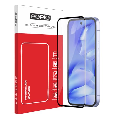 Image of POPIO Military-Grade Gorilla Tempered Glass For Google Pixel 9A | 9H Hardness, Edge-to-Edge, Bubble-Free