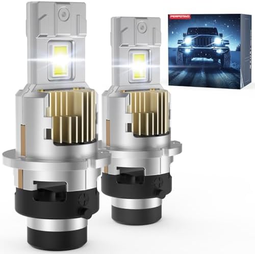 D2S/D2R Bulb, 46,000LM, 800% Brightness, 6,000K White, 10x Coolin...