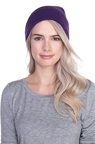 Image of Top Level Beanie Men Women - Unisex Cuffed Plain Skull Knit Hat Cap