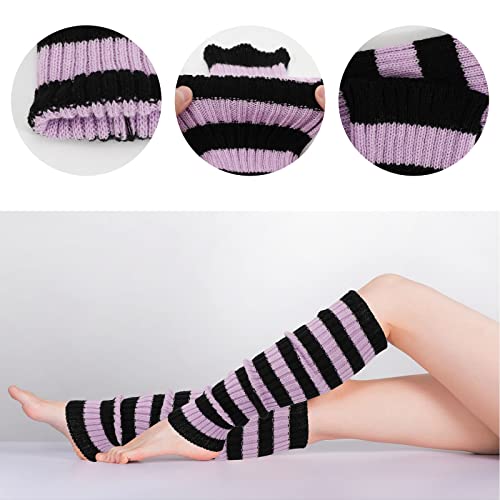 Image of 3 Pairs Winter Leg Warmers for Women, Crochet Knitted Long Boot Socks for Girls High Boot Cuffs Footless Socks Boot Topper Socks Leg Cuffs Boot Warmers Christmas Winter Gift for Ladies