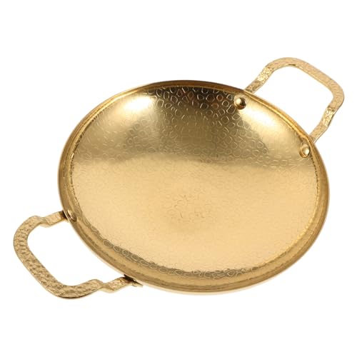 Sartén antiadherente de acero inoxidable con tapa, sartén plana de 12 pulgadas para cocinar paella, guiso Sukiyaki y más, utensilios de cocina resistentes con mango que se mantiene fresco y fácil de