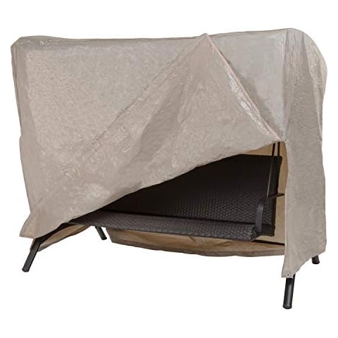 Modern Leisure Patio Swing Cover - Outdoor Furniture Protection Perfect for Patio, Deck, and Porch - Works for Single-, Double-, and Triple-Seater Swings - 87" L x 64" D x 66" H - Beige, Khaki Cover