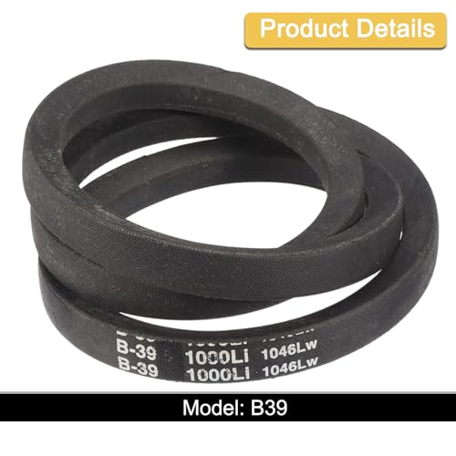 Image of uxcell 3pcs B39 Classic Wrapped V-Belt, 42 inch Outer Circ B Profile V-Belt