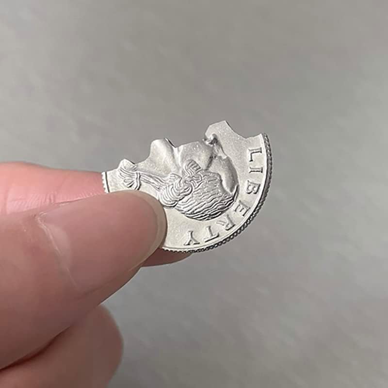 SUMAG Bite Coin Trucos de magia US Cuarto de Dólar mágico plegable morder Restaurar la moneda Magia para magos Primer plano Ilusiones de calle