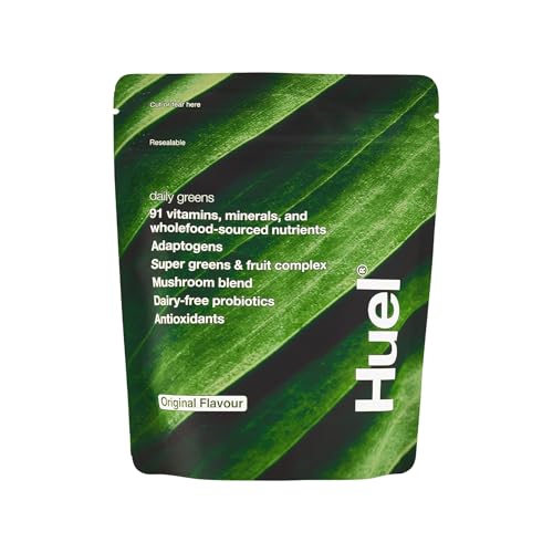 Huel Daily Greens, 255g, 30 Servings, Vegan Superfood Greens Powder, with Carrots, Broccoli, Spinach, Green Tea, Kale, Spirulina and More, Rich in Probiotics, Vitamins (One Size, Original) Huel Daily Greens, 255g, 30 Servings, Vegan Superfood Greens Powder, with Carrots, Broccoli, Spinach, Green Tea, Kale, Spirulina and More, Rich in Probiotics, Vitamins (One Size, Original)