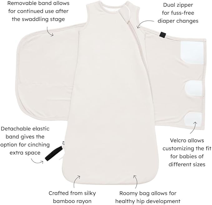 Image of KYTE BABY Unisex Rayon Made from Bamboo Sleep Bag Swaddler for Babies, 1.0 Tog