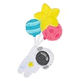 Healeved Parches Bordados Astronauta 5 Piezas para Coser en Ropa y Bolsos, Apliques DIY de Poliéster Duradero, Decoración Creativa para Costura y Manualidades, Adecuado para Personalizar