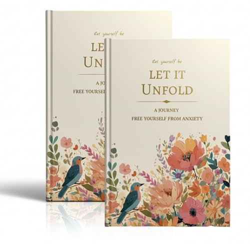 Let It Unfold: 15-Week Guided Journal for Emotional Healing and Mindful Growth, 210 Page ACT Therapy Workbook, Hardcover Mental Guided Healing Reflection Journal, Mindfulness Growth Church Note (2pcs)