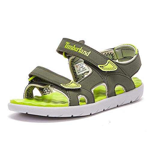 Timberland Perkins Row-2-strap, Unisex Kids’ Open Toe Sandals, Green (Forest Night B77), UK (23 EU)
