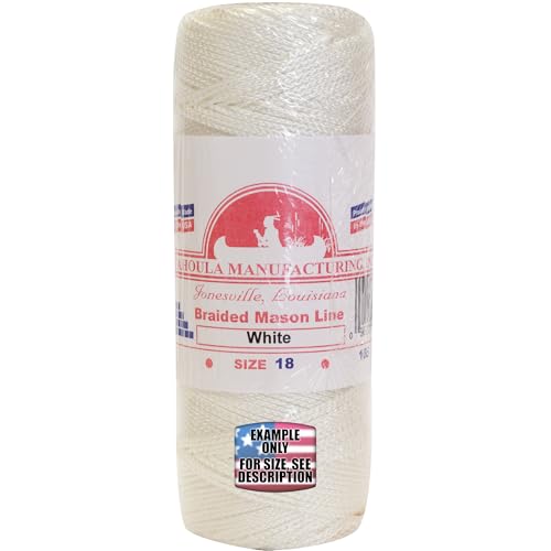 Mason Line, Nylon Trenzado. Blanco, 250 pies, paquete de 6 miniatura 1
