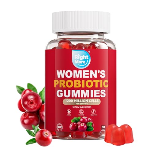 Image of Probiotic for Women Gummies,Feminine Balance Gummies, -1200 Billion Compound, Digestive & Immune Support, Supports Vaginal Health Prebiotics, Natural Cranberry Flavor, Vegan, 60 Gummies