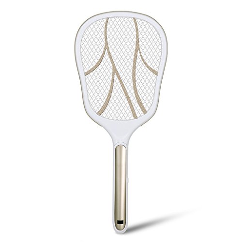 LALAWO Electric Bug Zapper Mosquito Killer USB Charger Mosquito Shot Lithium Battery Rechargeable Swatter (Color : Gold)