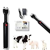 Rechargeable Livestock Cattle Prod，Aluminum Body Waterproof Electric Shock Rod, with Window Breaking Hammer，for Farm Pigs, Goats, Cows, and Large Animals
