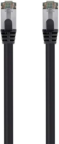 Monoprice Cable de red Ethernet Cat8 SFTP - 2 GHz, 40 Gbps, PVC, 26 AWG, 25 pies, azul - Serie Entegrade, negro