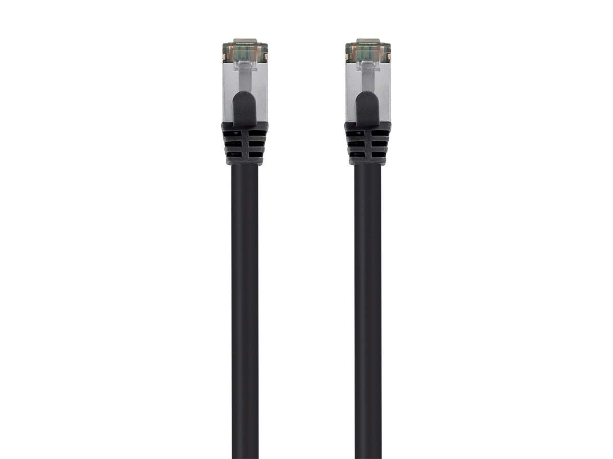 Monoprice Cat8 S/FTP Ethernet Network Cable - 2GHz, 40Gbps, PVC, 26AWG, 1 Feet, Black - Entegrade Series Black 10 Feet
