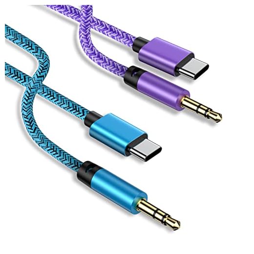 USB C to 3.5mm Audio Aux Jack Cable for Samsung Galaxy A17 S25 Ultra S24 S23 S22 S20 S10 A16 A15 A14 A13 A12 A10 A03S A55 A54 A53,2Pack 3.3ft Aux Jack Type C Headphone Car Stereo Cord for Pixel 9A