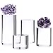 Hipiwe 4-Pack Acrylic Display Risers Figures Display Stand Holder Clear Cylinder Tabletop Jewelry Perfume Showcase Organizer for Geodes Rock Small Collectibles Display Blocks