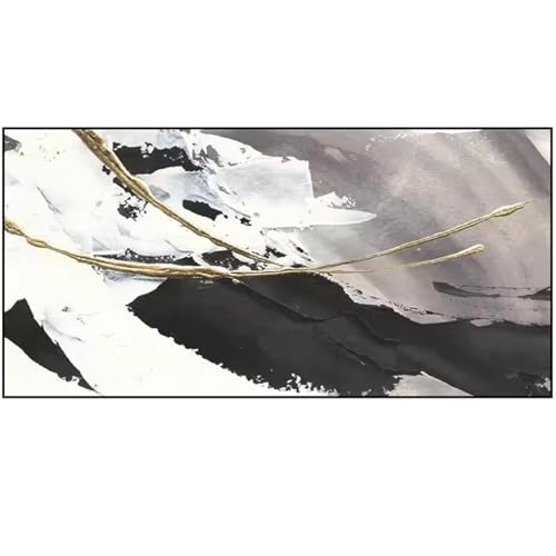 Affiches impressions acryliques sur toile avec cadre feuille d'or