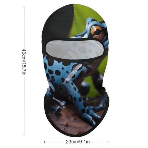Máscara facial para cabeza completa Dart Frog Azul para hombres y mujeres, protección solar, transpirable, para senderismo, ciclismo, running y conducción miniatura 2
