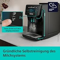 Siemens Kaffeevollautomat EQ600 iAroma, 6 Getränke, Doppeltassenfunktion, XL-Getränke bis zu 480ml, Kannenfunktion, entnehmbare Brüheinheit, einfache Reinigung, Keramikmahlwerk, Schwarz, TP601E09 – Ansicht 5
