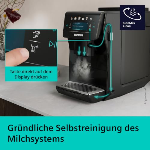 Siemens Kaffeevollautomat EQ600 iAroma, TP601E09, schwarz, >40 Getränke