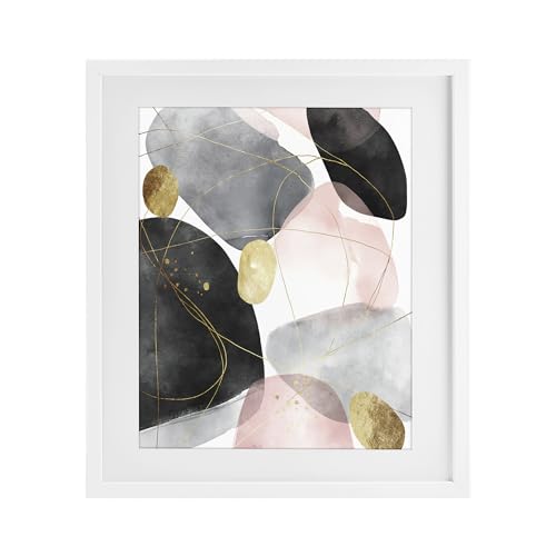 Stupell Industries 'Gilded Echoes Shapes'�A�K���X���t���[���v�����g�A�z���C�g�A33 x 36�C���`�A�|���₷�����A�č����ASvetlana Aleynikova��