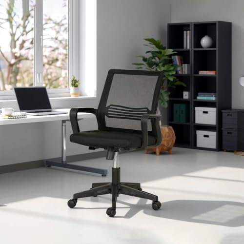 Image of Royaloak Leon Kids Chair Nylon Mesh | Lumbar Support | Comfortable Armrest & Backrest | Seat Tilt Lock Paddle | Revolving Mechanism | Tilt Tension Knob