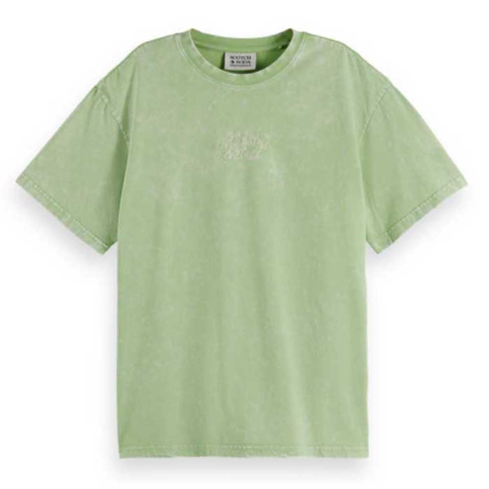 Scotch & Soda Women's Washed Logo t-Shirt, Pistachio, L