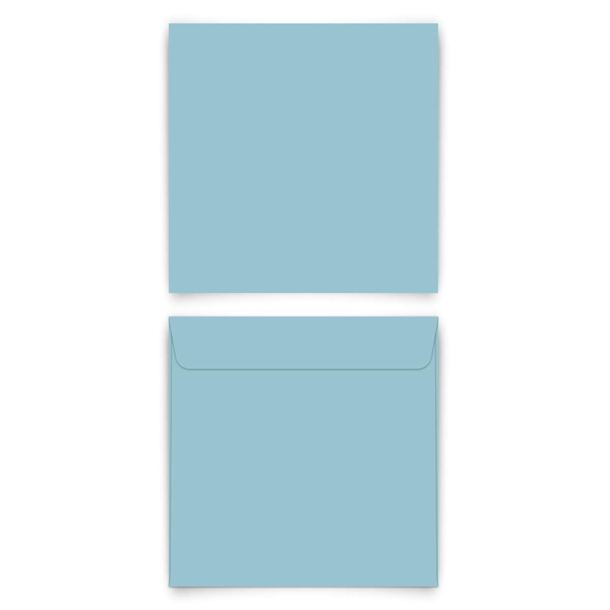 20 x Briefumschläge Quadrat 155 x 155 mm mit Selbstklebestreifen ohne Fenster - Beige