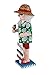 Clever Creations Summer Santa 14 Inch Traditional Wooden Nutcracker, Festive Christmas Décor for Shelves and Tables