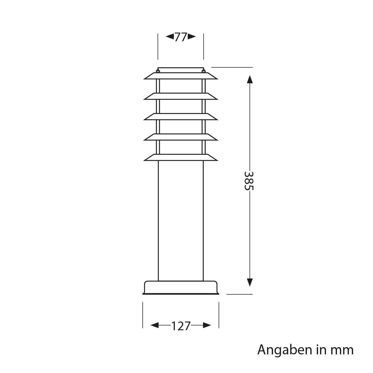 ledscom.de 2x Pollerleuchte PORU für außen, IP44, Gitter, 39cm, edelstahl, inkl. Smart Home RGBW E27 LED Lampe, 892lm
