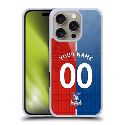 Coque gel iPhone 16 Pro Crystal Palace FC, protection antichoc sur mesure personnalisée