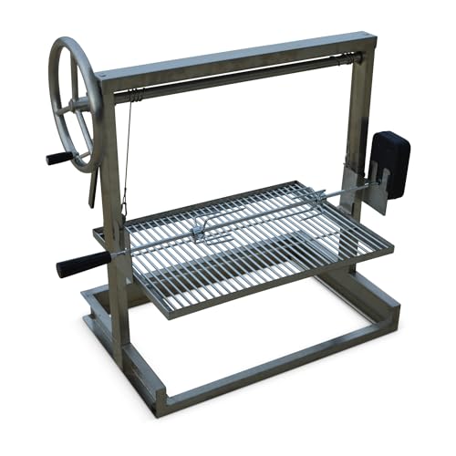 Firebuggz Santa Maria Grill with Adjustable Rotisserie Kit for Outdoor BBQ