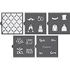 Wedding Day Party Cookie Stencils | 5 Sheet Value Bundle | Bride & Groom | Mr. & Mrs. | for Cookies, Cup Cakes, Cards, Paper, Fabric