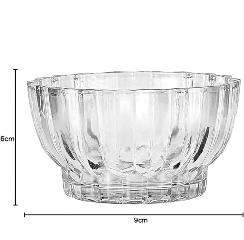 Image of Glass pots vases for Live Indoor Plants or Artificial Plants and Flowers - Transperant Clear Glass Bowl Round or Square Shape Pot Planter vase (Lotus Pot, 1)