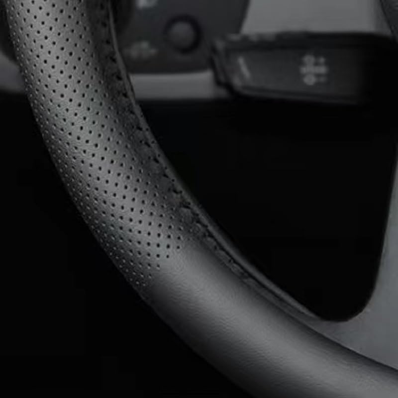 Auto Stuurhoes Voor Tesla Voor Model 3 2016 2017 2018 2019 2020 2021 2022 2023 9 Kleuren Auto Stuurhoes Pu Leer Antislip Auto Accessoires Stuurwiel Beschermer (Kleur : Paars