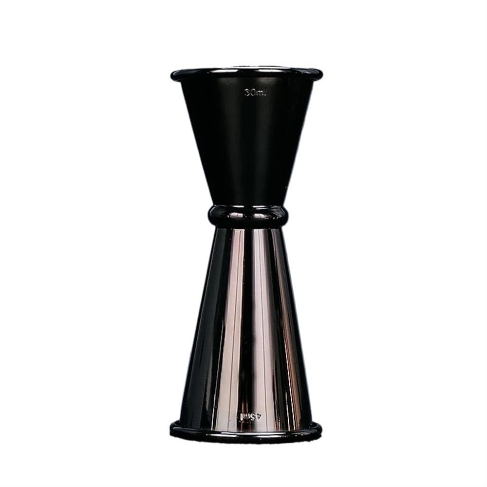 UNbit 30/45ml Cocktail Jigger,Stainless Steel Bar Cocktail Jigger,Bar Measures,for Home Bar Mixology Shaker (Color : Black)