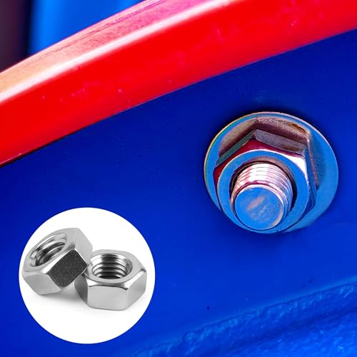 Image of 40Pcs Metric M8-1.25 Hex Nuts (A2-70), 304 Stainless Steel Hex Drive Fasteners Standard Coarse Thread Hex Machine Screw Hardware Replacement Hexagonal Nut Bolt