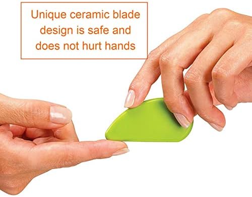 NC Ceramic Safety Cutter,Fixed Box Opener Letter Photo Cutter for Scrapbooking Handmade Art Design Fits Keychains Practical Accessories, Pink