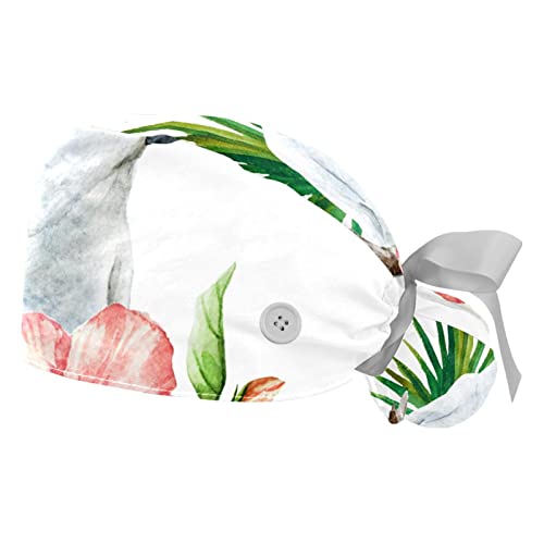 Chapeaux de travail pour hommes et femmes JDEZ calots bouffants réglables à motifs exotiques