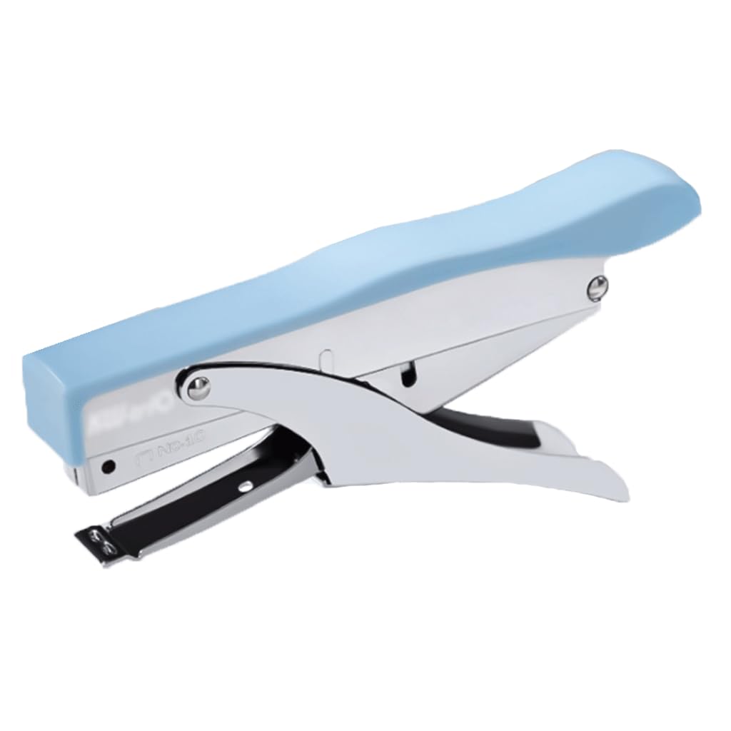 Cucitrici da tavolo portatili, cucitrice portatile in metallo e plastica Cucitrice con meno sforzo Capacità di 150 punti adatta for punti da 24/6 o 26/6 mm (Color : Blue Set, Size : C)