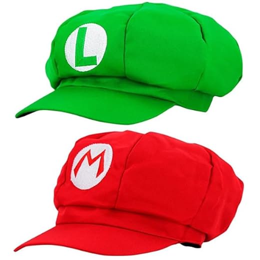 Kraja Gorra para personajes de juego Gorra con temática de videojuego con espacio para insertar la letra del personaje favorito (Set Rojo + Verde)