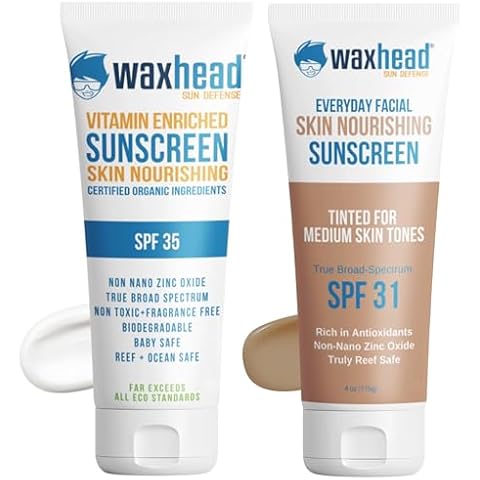 Waxhead Mineral Tinted Sunscreen For Face, Zinc Oxide Sunscreen, Tinted Moisturizer With SPF Moisturizer Face Cover