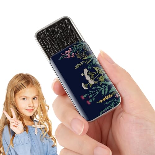 mini bobby pins,50 Count 1.38 inch Metal Hair Clips for Children,Girls and Women,Suitable for All Hair Types (Black Hair Clip-03)