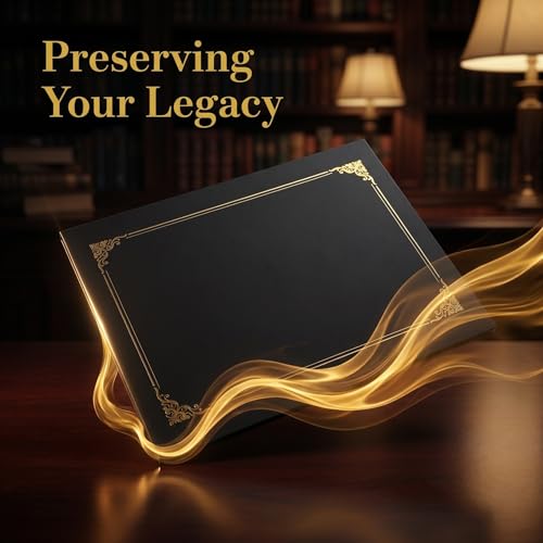 SAFIGLE 6pcs Black Certificate Holders for Graduation and Employee Recognition, Letter Size 8.5x11, Paper Material with Gold Foil Bordered Design, Sturdy Preservation and Versatile - Image 3