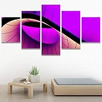 SIGNWIN 5 Panel Canvas Wall Art Modern Art Abstract Closeup Cool Line Minimalism Minimalist Multicolor for Home Decorations Ready to Hang - 60