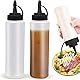 Kezidhp 2 Stück Saucenflasche, 250 ml Ketchup Flasche, Quetschflasche, Squeeze Flasche, ketchup spender, Spritzflasche für BBQ, Saucen, Sirup Gewürze, Dressings, Soße,Olivenöl