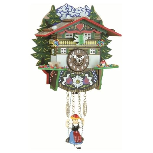 Trenkle Kuckulino Black Forest Clock Swiss House with Quartz Movement and Cuckoo Chime TU 2024 SQ