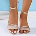 Imagen de Sandalias Mujer Verano Comodas Elegantes Zapatos Tacon Vestir Fiesta Boda Moda Tacones con Tira de Tobillo Ajustable