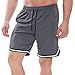 LCMTWX Mens Casual Shorts Plus Size Zipper Pockets Mens Sports Thin Casual Pants Solid Knitted Cotton Shorts Fashion Grey
